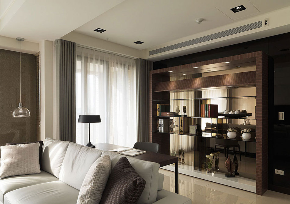 现代风格书墙欣赏图