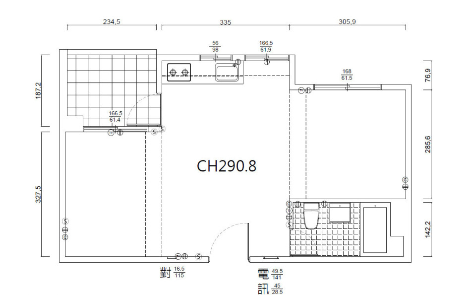 现代风格Before平面图装修图片