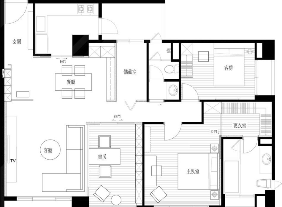 休闲多元平面图装修图片