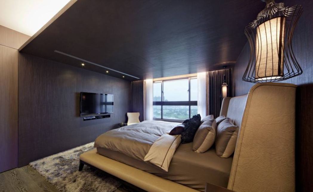 混搭风主卧电视墙装修效果图