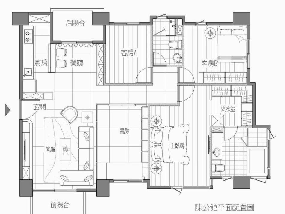 乡村风格平面图装修图片