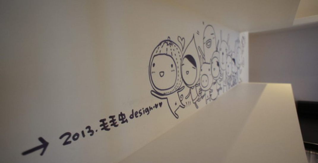 现代风格插画近拍装修效果图