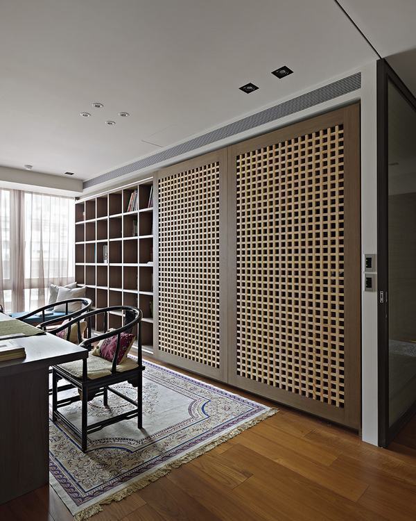 混搭风书柜装修图片