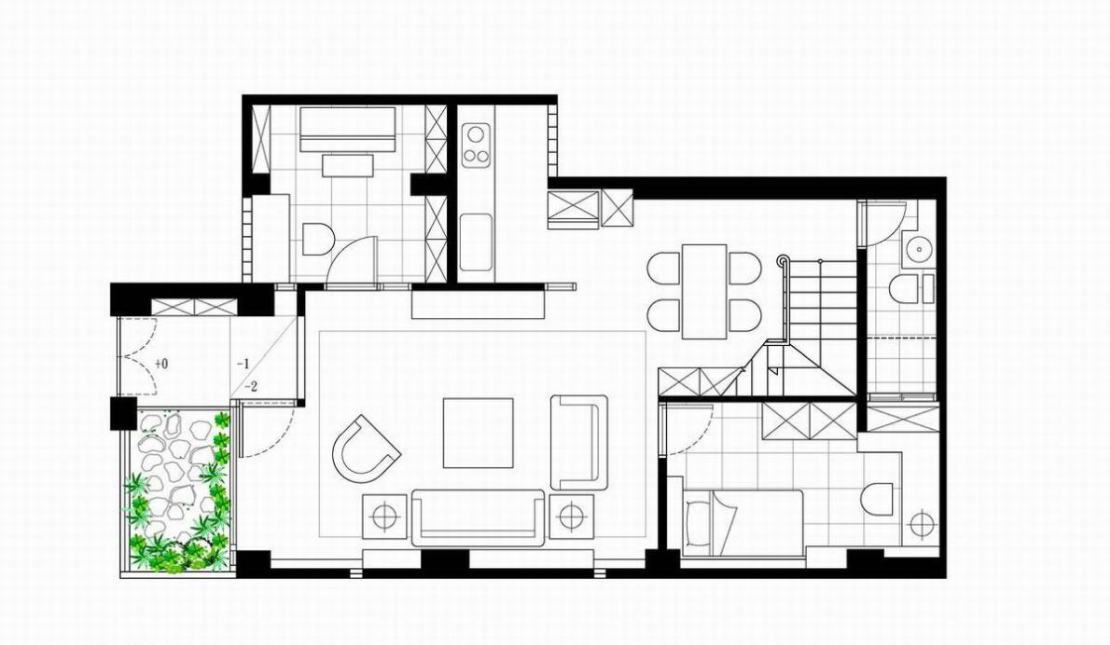 休闲多元1F平面图图