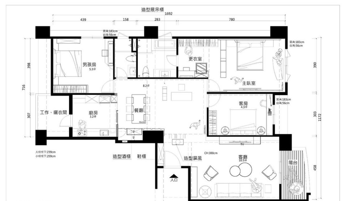 现代风格平面图欣赏图