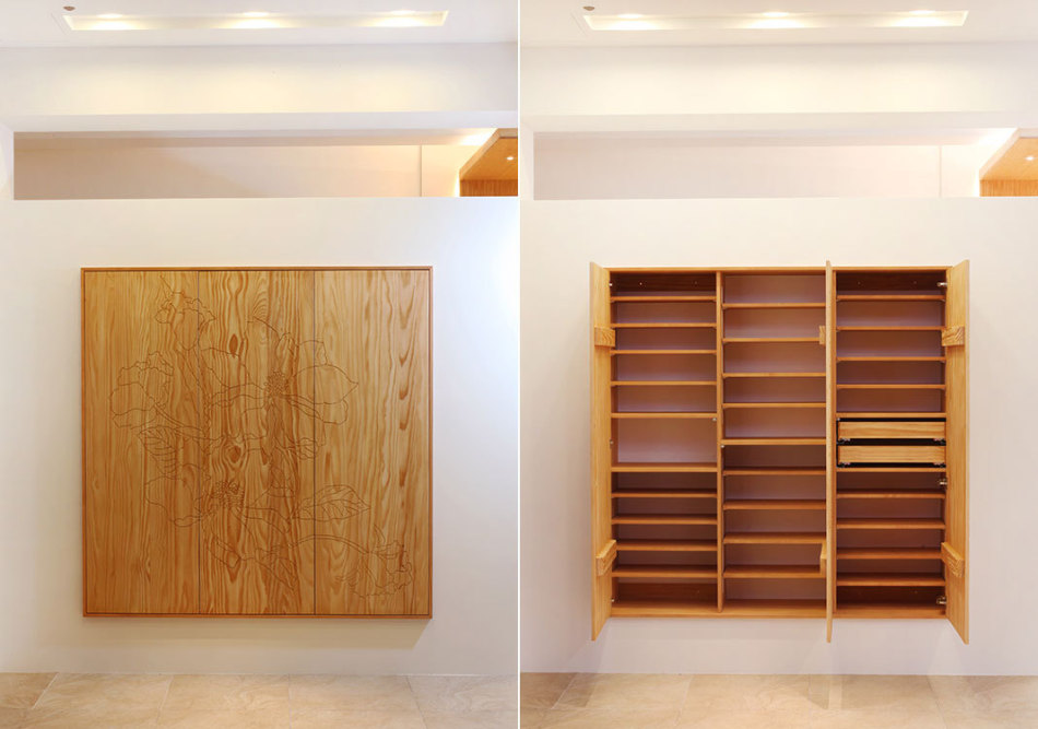 自然休闲鞋柜效果图