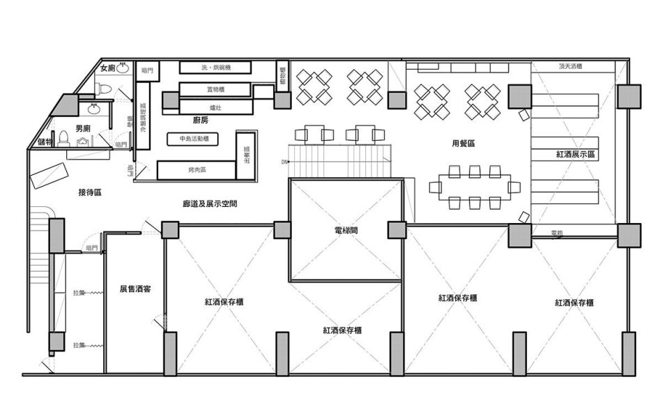 现代风格B1平面配置图图